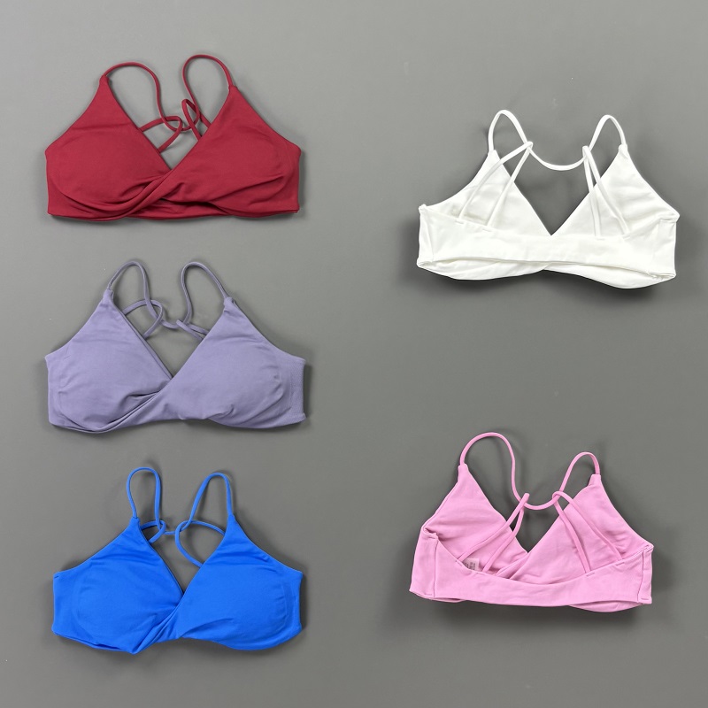 비전 여성 스포츠 브라 V넥 트위스트 프론트 얇은 스트 - Running Gear 리뷰 및 가격