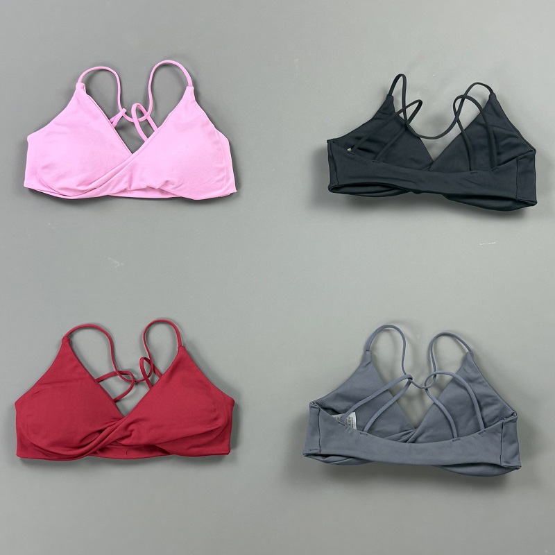비전 여성 스포츠 브라 V넥 트위스트 프론트 얇은 스트 - Running Gear 리뷰 및 가격