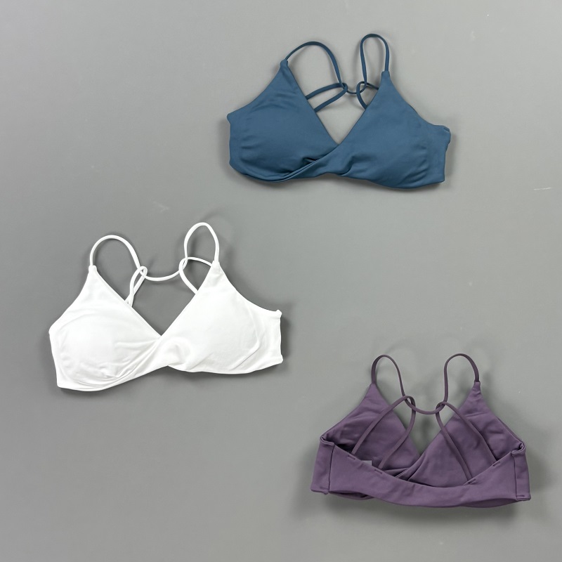 비전 여성 스포츠 브라 V넥 트위스트 프론트 얇은 스트 - Running Gear 리뷰 및 가격