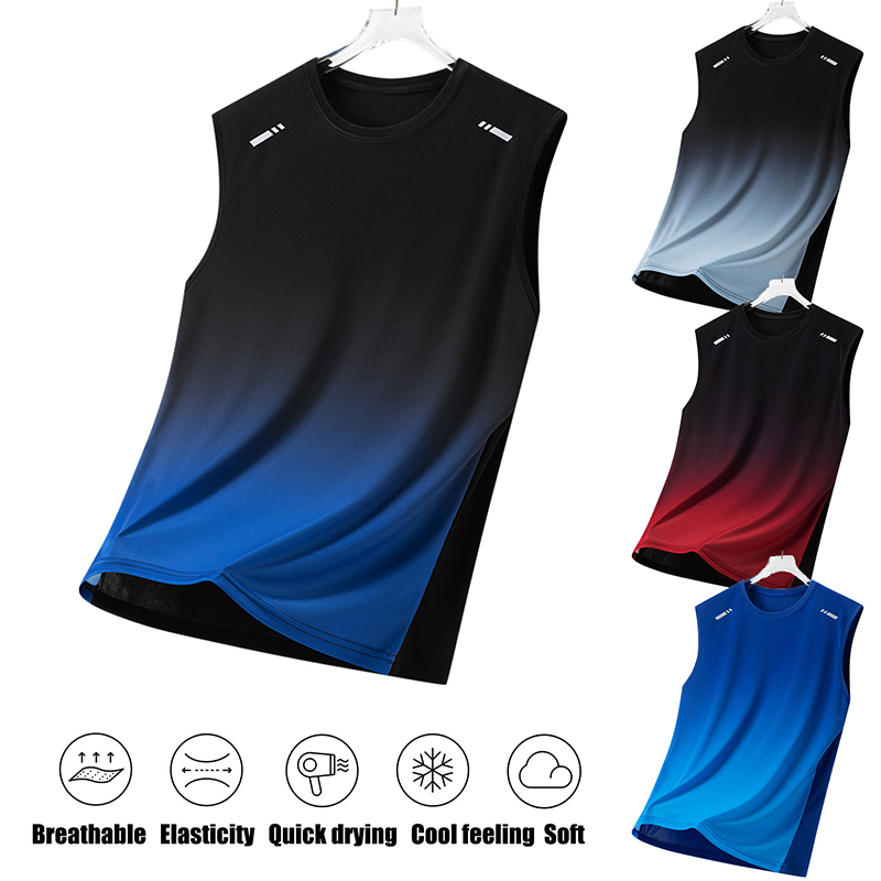 남성 그라데이션 스포츠 조끼 경량 민소매 라운드넥 티셔 - Running Gear 리뷰 및 가격
