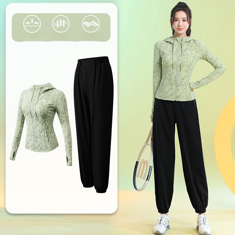 여성용 러닝 슈트 긴팔 플로럴 지퍼 후드 조거 팬츠 퀵 - Running Gear 리뷰 및 가격